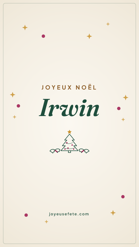 Image « Joyeux Noël Irwin » au format story