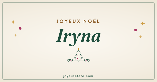Image « Joyeux Noël Iryna » au format large