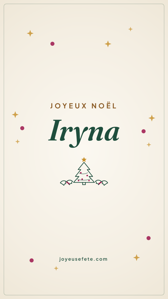 Image « Joyeux Noël Iryna » au format story