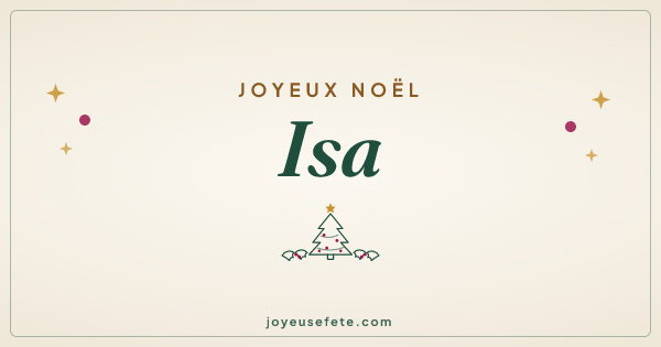 Image « Joyeux Noël Isa » au format large