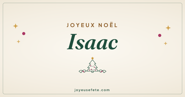 Image « Joyeux Noël Isaac » au format large