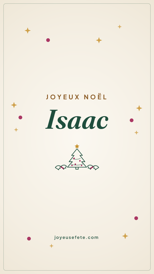 Image « Joyeux Noël Isaac » au format story