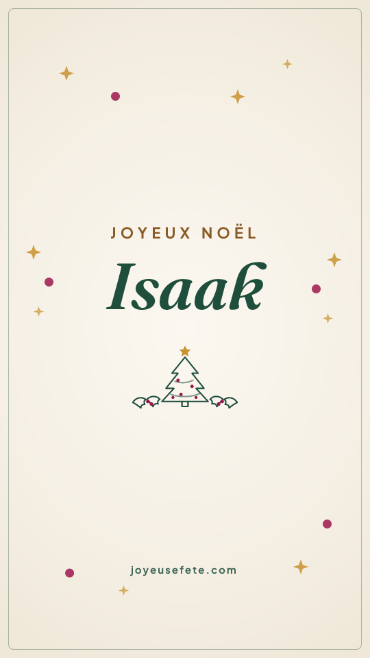 Image « Joyeux Noël Isaak » au format story