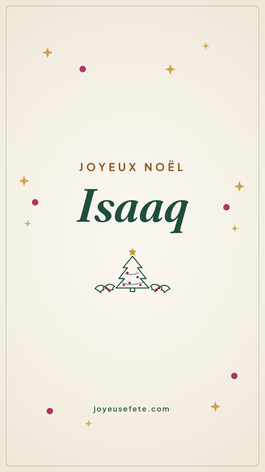 Image « Joyeux Noël Isaaq » au format story