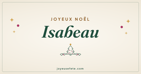 Image « Joyeux Noël Isabeau » au format large