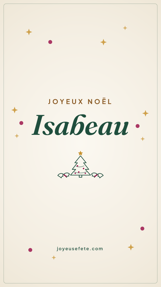 Image « Joyeux Noël Isabeau » au format story
