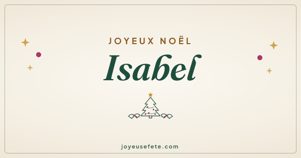Image « Joyeux Noël Isabel » au format large