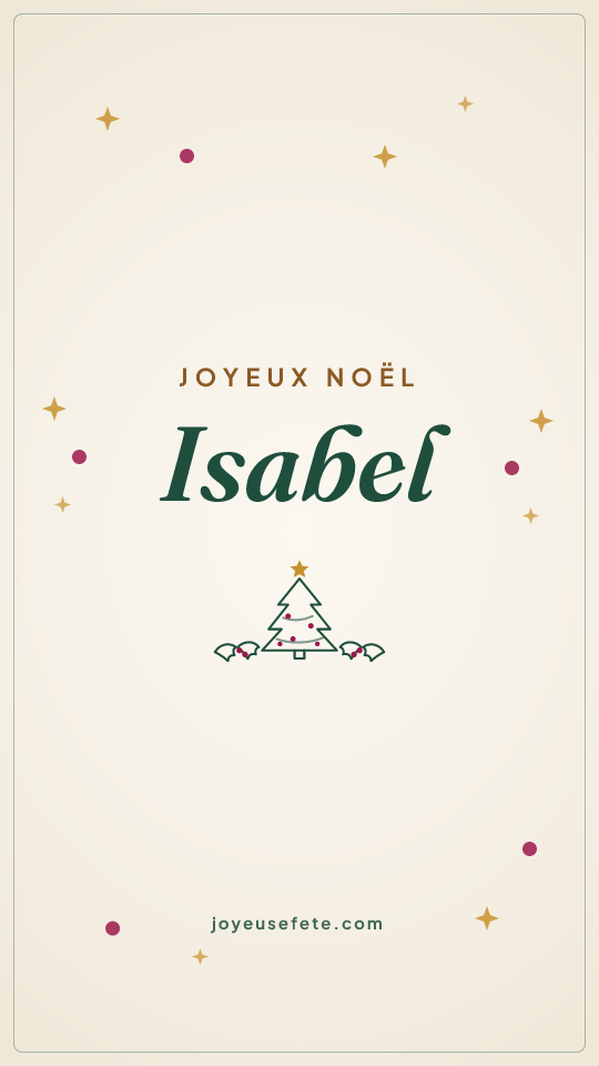 Image « Joyeux Noël Isabel » au format story