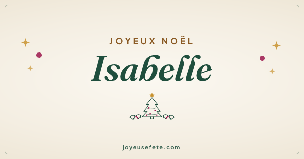 Image « Joyeux Noël Isabelle » au format large