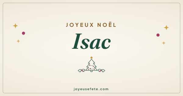 Image « Joyeux Noël Isac » au format large