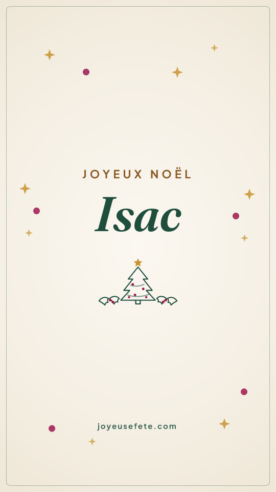Image « Joyeux Noël Isac » au format story