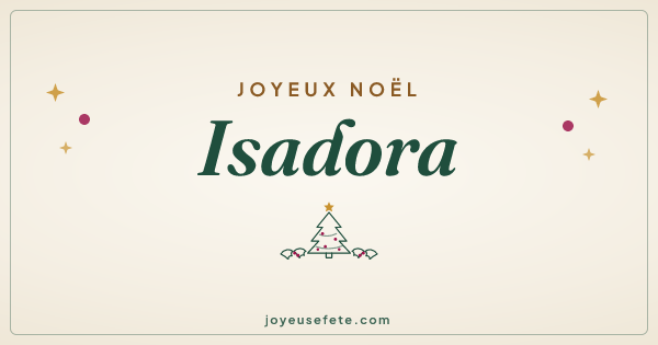 Image « Joyeux Noël Isadora » au format large