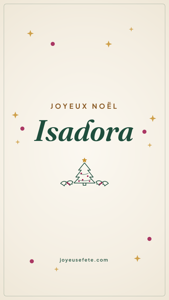 Image « Joyeux Noël Isadora » au format story