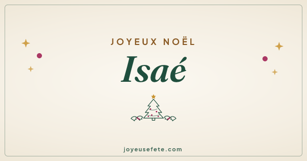 Image « Joyeux Noël Isaé » au format large