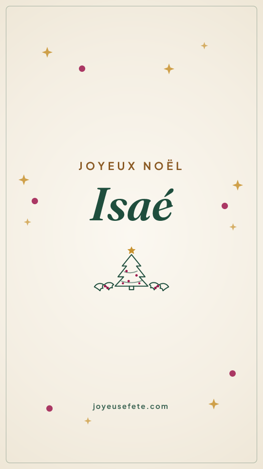 Image « Joyeux Noël Isaé » au format story