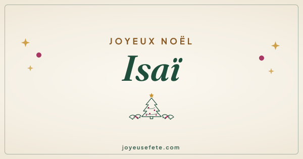 Image « Joyeux Noël Isaï » au format large