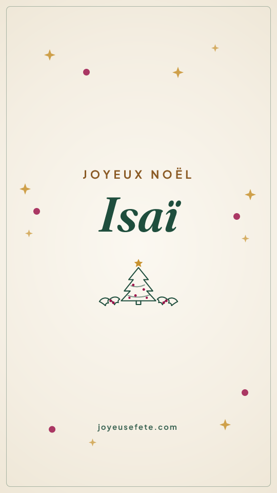 Image « Joyeux Noël Isaï » au format story
