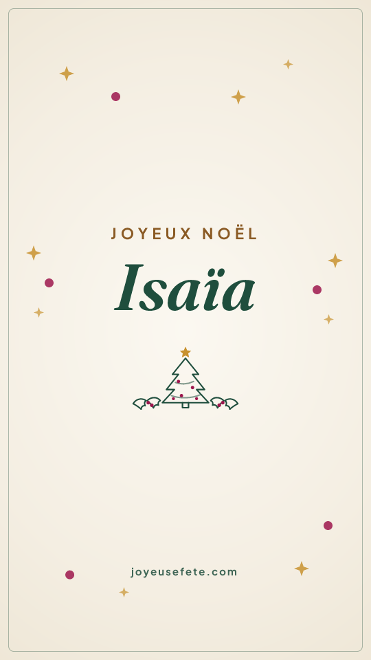 Image « Joyeux Noël Isaïa » au format story