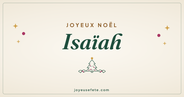 Image « Joyeux Noël Isaïah » au format large