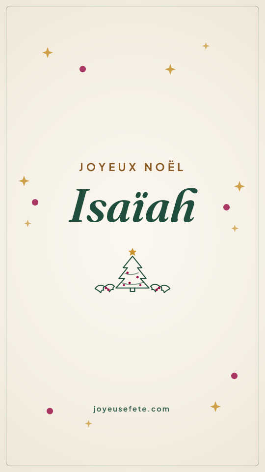 Image « Joyeux Noël Isaïah » au format story