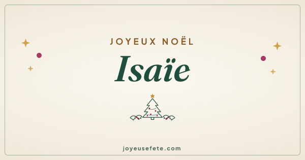 Image « Joyeux Noël Isaïe » au format large