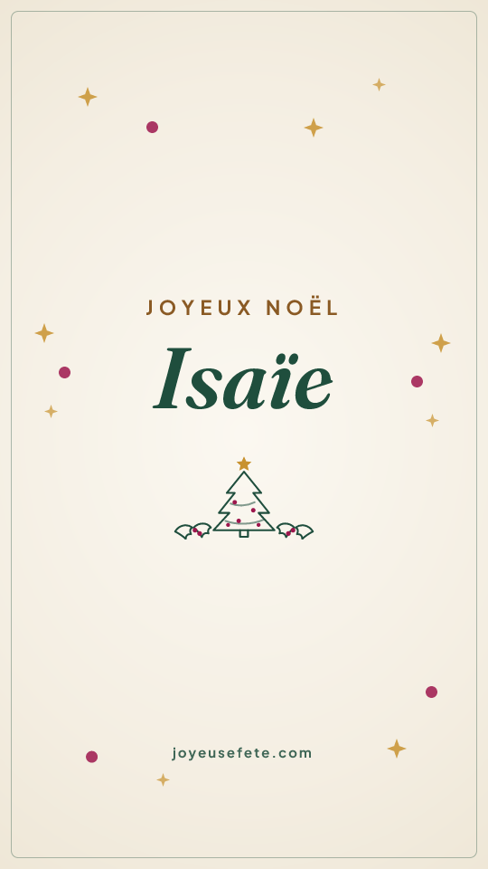 Image « Joyeux Noël Isaïe » au format story