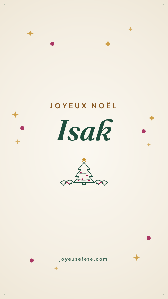 Image « Joyeux Noël Isak » au format story