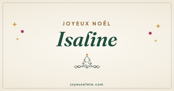 Image « Joyeux Noël Isaline » au format large