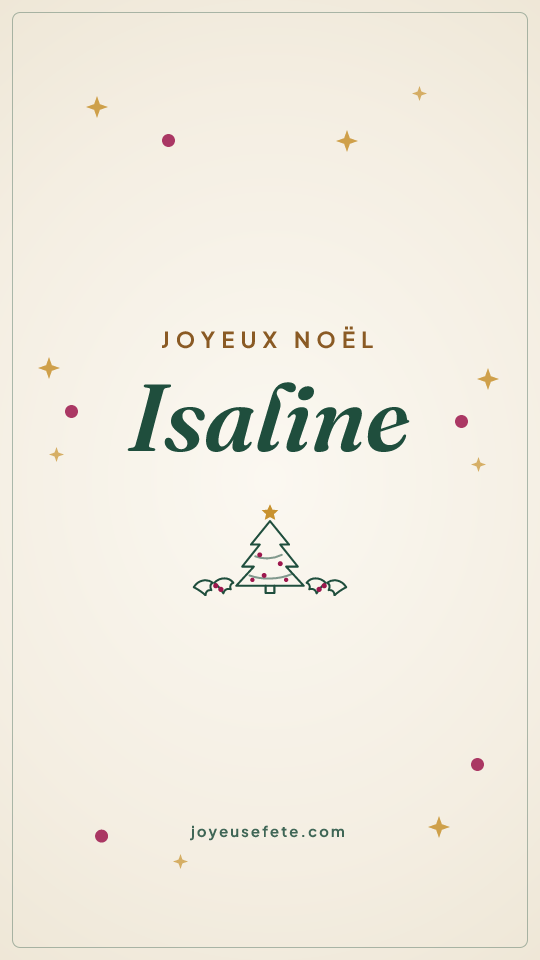 Image « Joyeux Noël Isaline » au format story