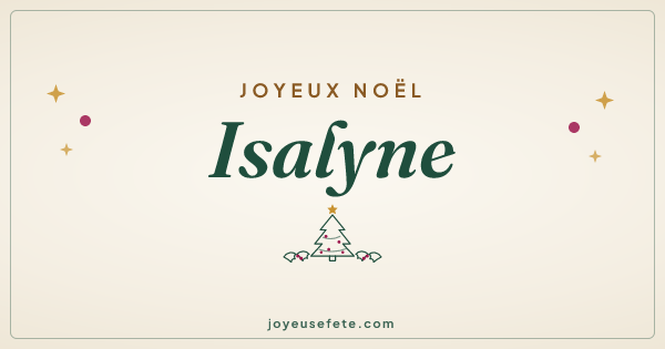 Image « Joyeux Noël Isalyne » au format large