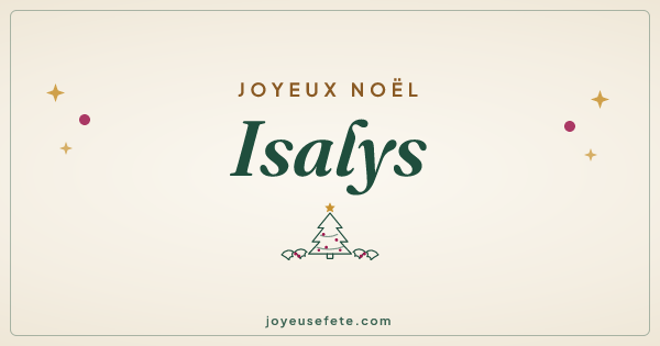 Image « Joyeux Noël Isalys » au format large