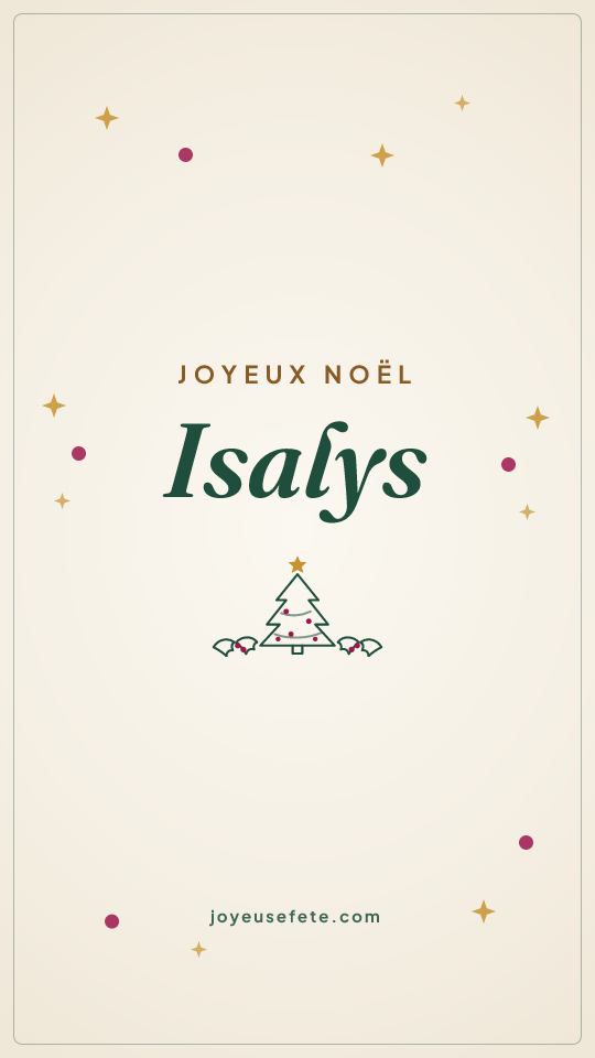 Image « Joyeux Noël Isalys » au format story