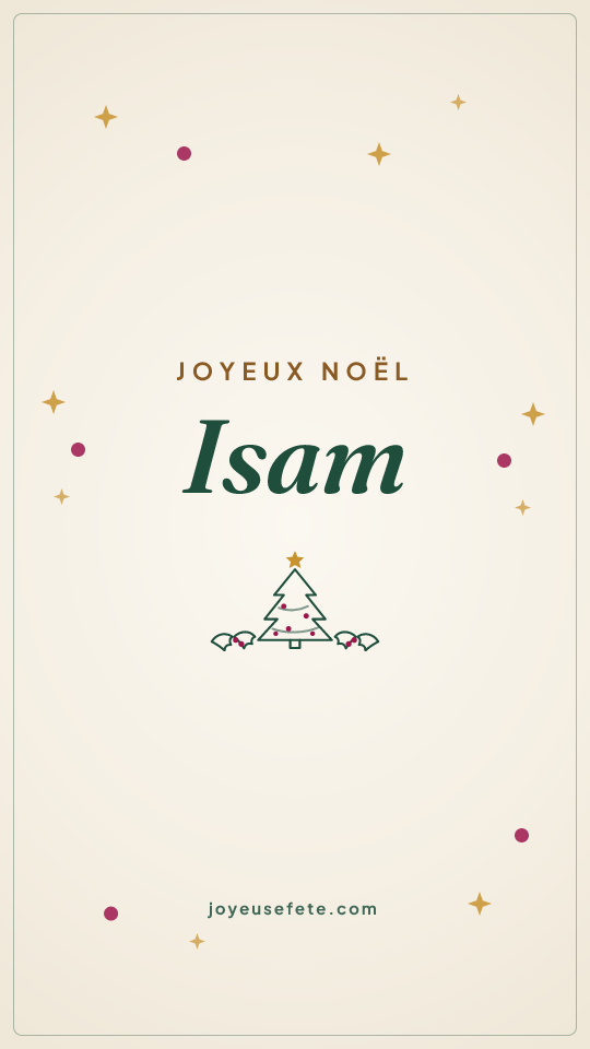 Image « Joyeux Noël Isam » au format story
