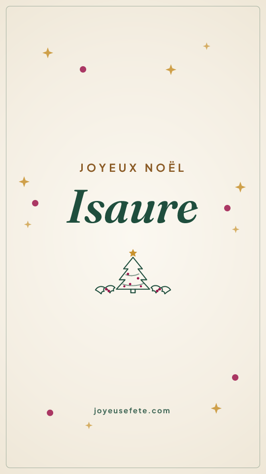 Image « Joyeux Noël Isaure » au format story