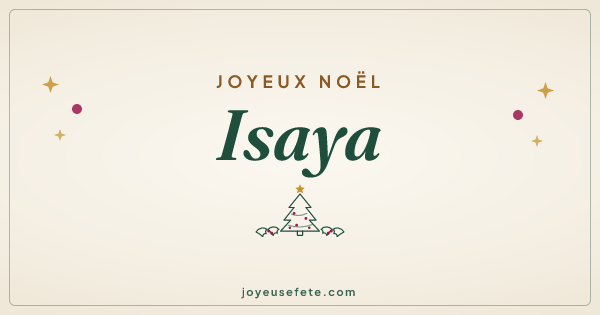 Image « Joyeux Noël Isaya » au format large