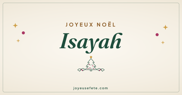 Image « Joyeux Noël Isayah » au format large