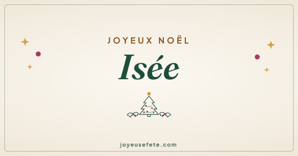 Image « Joyeux Noël Isée » au format large