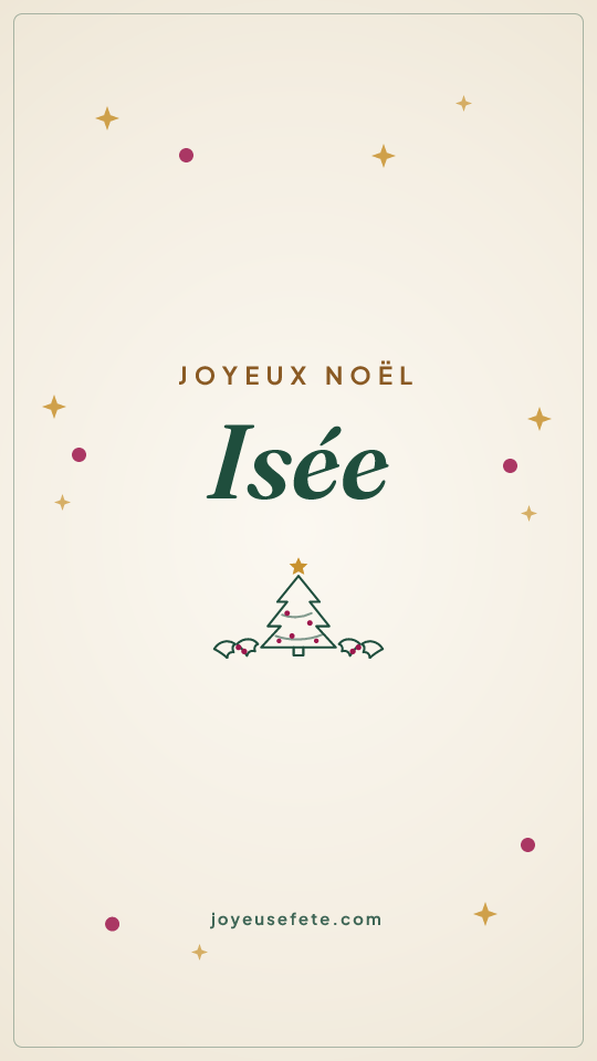 Image « Joyeux Noël Isée » au format story