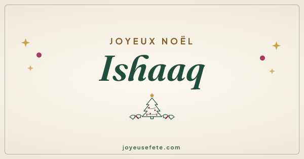 Image « Joyeux Noël Ishaaq » au format large