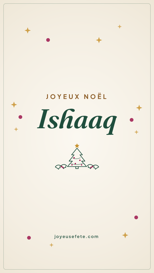 Image « Joyeux Noël Ishaaq » au format story