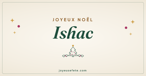 Image « Joyeux Noël Ishac » au format large