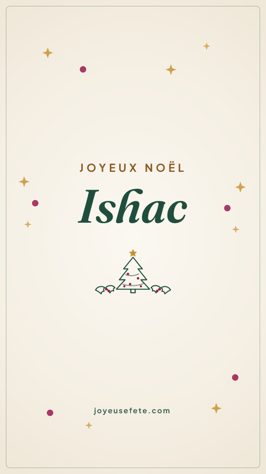 Image « Joyeux Noël Ishac » au format story