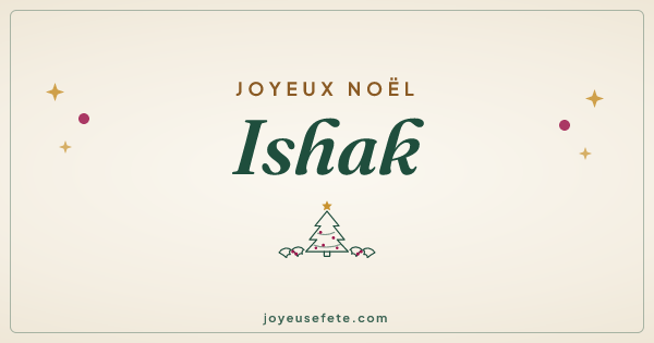 Image « Joyeux Noël Ishak » au format large
