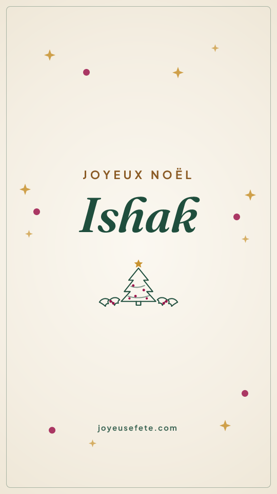Image « Joyeux Noël Ishak » au format story