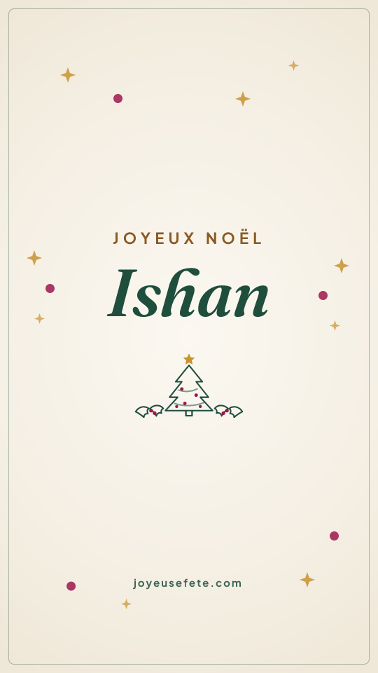Image « Joyeux Noël Ishan » au format story