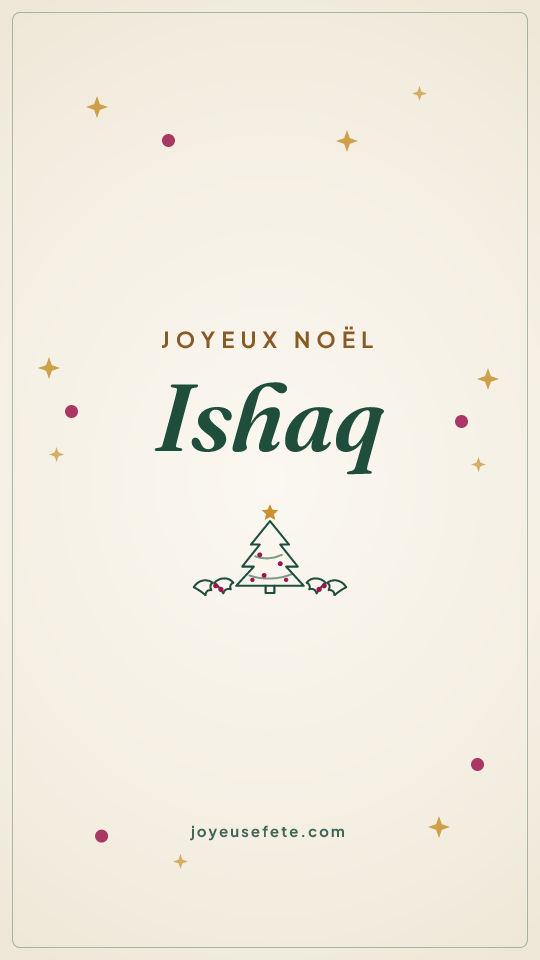 Image « Joyeux Noël Ishaq » au format story
