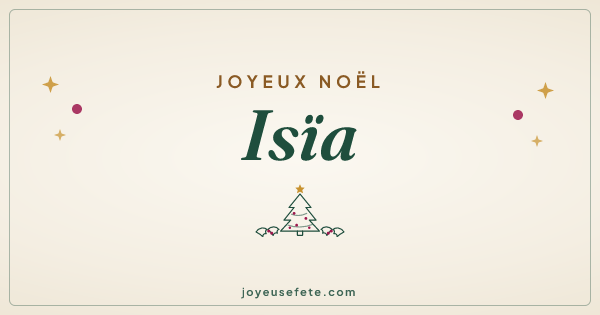 Image « Joyeux Noël Isïa » au format large