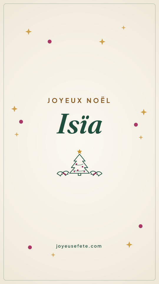 Image « Joyeux Noël Isïa » au format story