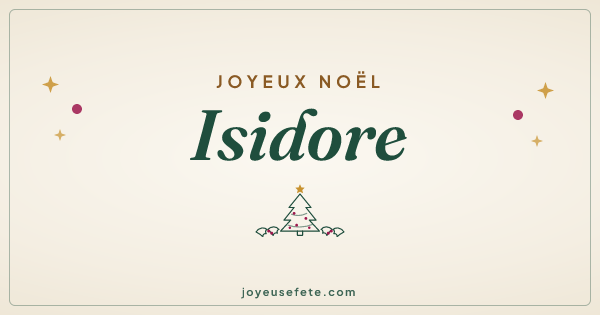 Image « Joyeux Noël Isidore » au format large