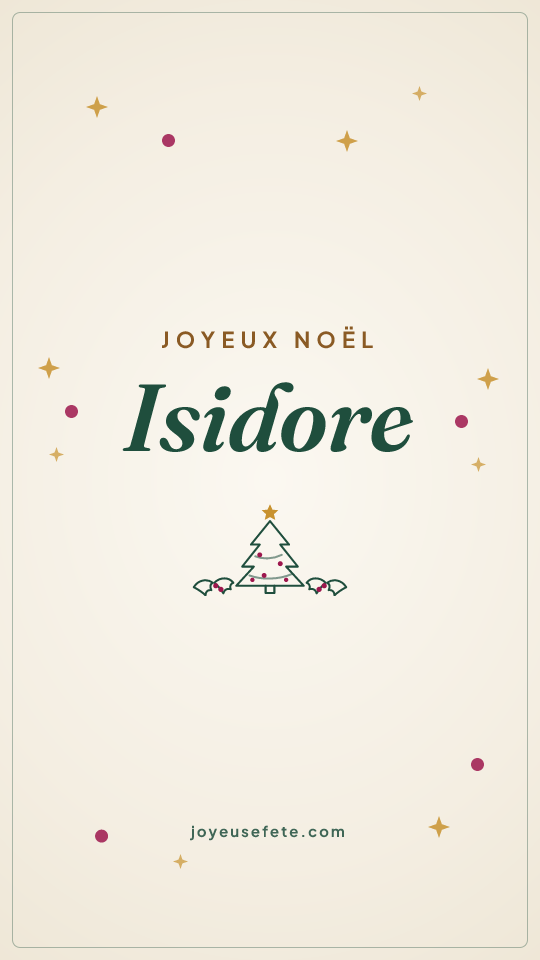 Image « Joyeux Noël Isidore » au format story